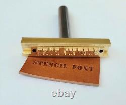 1/4 tall Brass Letter Sets Made in USA- Stencil Font Brand New