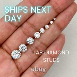 1.50 ctw 14K Lab Grown Diamond Stud Earrings F VS+