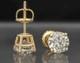 1.52 Ct Round Natural Diamond Studs Earrings In 14k Yellow Gold New 14k Stamped