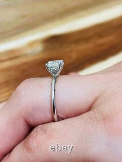 1.65 Ct Solitaire Engagement Ring Hidden Halo Lab Created Diamonds