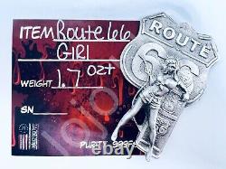 1.7 oz Hand Poured Silver Bar 999 Fine Route 66 Girl by Locker Mint USA MADE
