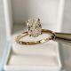 1.97 Ct Oval Cut Moissanite Solitaire Engagement Ring 14k Solid Yellow Gold