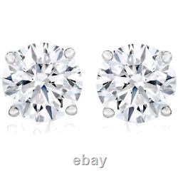 1 Ct TW Moissanite Studs Available in White or Yellow Gold