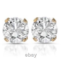 1ct Diamond Studs 10K Yellow Gold