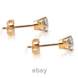 1ct Diamond Studs 10K Yellow Gold