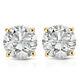 1ct Round Diamond Stud Earrings In 14k Yellow Gold With Screw Backs