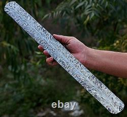 20X2 HAND FORGED DAMASCUS STEEL Billet/Bar Knife Making Supply Feather Pattern