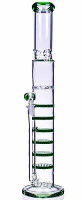20 Inch HONEYCOMB Perc Bong BIG HUGE Cylinder Glass Water Pipe STRAIGHT USA