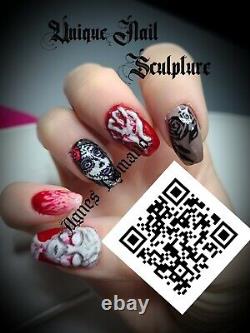 20 pcs Hand made! Beautiful Luxury 3D Press on Nails. USA products