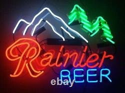 20x15 New Rainier Beer Neon Sign Real Glass Handmade Neon Signs USA Stock