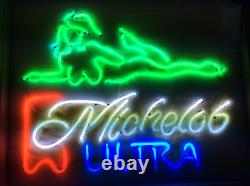 20x16 for Michelob Ultra Sexy Girl Neon Sign Real Glass Handmade Sign from USA
