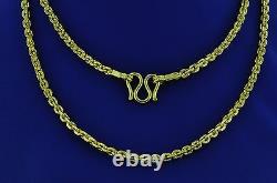 24K 9999 Solid Yellow Gold Necklace 37.50 Gram Anchor Chain Handmade made in USA