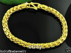 24K 9999 Yellow Gold Dragon scale Bracelet Handmade in USA 7 inches 45.25 grams