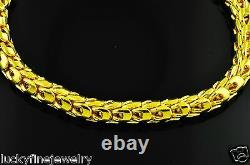 24K 9999 Yellow Gold Dragon scale Bracelet Handmade in USA 7 inches 45.25 grams