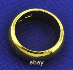 24K 999.9 Solid Yellow Gold Band Ring Handmade in USA 6mm 15.00 gram Size 8-12