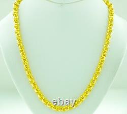 24K Yellow gold Necklace 45.60 Gram Solid Chain Rolo link Handmade made in USA