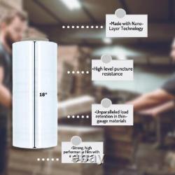 256 Rolls Hand Stretch Wrap Film Banding 18 x 1476' Shrink Wrap Cling Usa Made