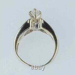 2.00 Ct Marquise Cut Simulated Diamond Engagement Ring 14k White Gold Plated