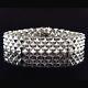 2.20 Ctw Lab Created Diamond 14k White Gold Over Pyramid Men's Bracelet 8.5