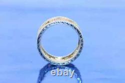 2.9Ct Lab Created Diamond Wedding Band Wide Filigree Miligraine 14K Gold Plated