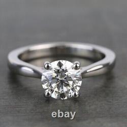 2 CT Round Cut Moissanite Engagement Ring 14K White Gold Certified D-VVS1 8mm