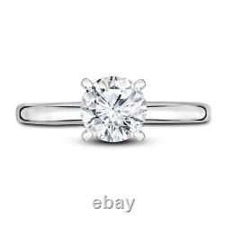 2 CT Round Cut Moissanite Engagement Ring 14K White Gold Certified D-VVS1 8mm