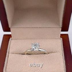 2 CT Round Cut Moissanite Engagement Ring 14K White Gold Certified D-VVS1 8mm