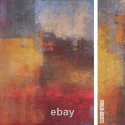 30Wx40H UNDER BLUE by MAEVE HARRIS -CANARY YELLOW ORANGE RED CHOICES of CANVAS