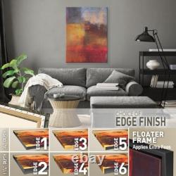 30Wx40H UNDER BLUE by MAEVE HARRIS -CANARY YELLOW ORANGE RED CHOICES of CANVAS