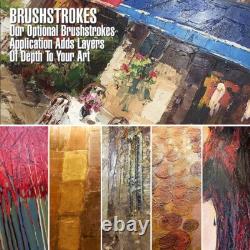 30Wx40H UNDER BLUE by MAEVE HARRIS -CANARY YELLOW ORANGE RED CHOICES of CANVAS