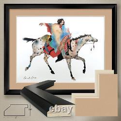 35Wx29H WEARING THE ROBES by CAROL GRIGG INDIAN DOUBLE MATTE, GLASS & FRAME