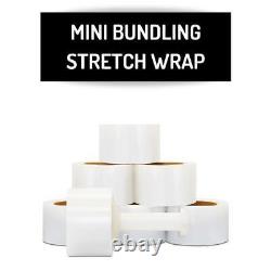 36 Rolls Mini Hand Stretch Wrap 3x1000' 80 Ga Clear Shrink Film Made in USA