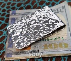 38.3g Phantom Natural HAMMERED 925 935 Argentium Sterling Silver Money Clip USA