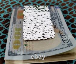 38.3g Phantom Natural HAMMERED 925 935 Argentium Sterling Silver Money Clip USA