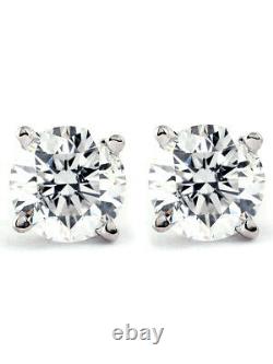 3/4Ct Natural Diamond Studs Available in 14K White And Yellow Gold Setting