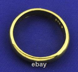 3.70 Grams 24K 9999 Yellow Gold Band Ring Handmade in USA 3mm Investment