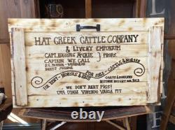 42L X 21H Lonesome Dove Handmade Rustic Engraved Sealed Extra Large