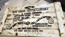 42L X 21H Lonesome Dove Handmade Rustic Engraved Sealed Extra Large