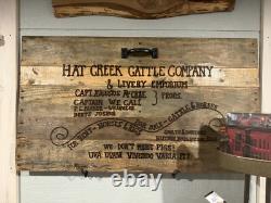 42L X 21H Lonesome Dove Handmade Rustic Engraved Sealed Extra Large
