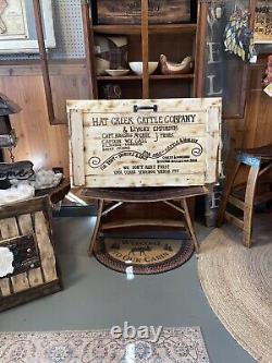 42L X 24 H Lonesome Dove Handmade Rustic Engraved Sealed Extra Large