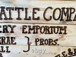 42L X 24 H Lonesome Dove Handmade Rustic Engraved Sealed Extra Large