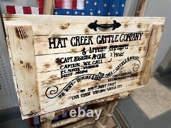 42L X 24 H Lonesome Dove Handmade Rustic Engraved Sealed Extra Large