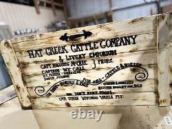42L X 24 H Lonesome Dove Handmade Rustic Engraved Sealed Extra Large