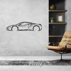488 GTB Detailed Acrylic Silhouette Wall Art (Made In USA)