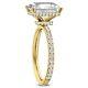 4.01 Ct Real Natural Radiant Cut Diamond Engagement Ring Invisible Halo 18k