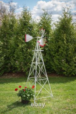 4 Ft Tall Hand Made in the USA! Aluminum Garden Windmill, Wind Wheel 4 Ft Tall Hand Made in the USA! Aluminum Garden Windmill, Wind Wheel