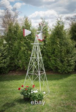 4 Ft Tall Hand Made in the USA! Aluminum Garden Windmill, Wind Wheel 4 Ft Tall Hand Made in the USA! Aluminum Garden Windmill, Wind Wheel
