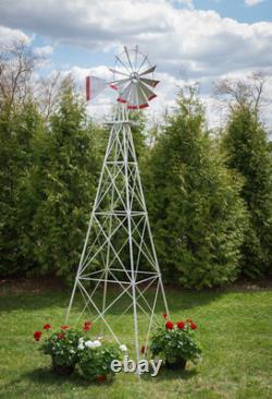 4 Ft Tall Hand Made in the USA! Aluminum Garden Windmill, Wind Wheel 4 Ft Tall Hand Made in the USA! Aluminum Garden Windmill, Wind Wheel