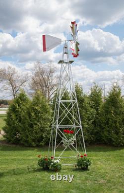 4 Ft Tall Hand Made in the USA! Aluminum Garden Windmill, Wind Wheel 4 Ft Tall Hand Made in the USA! Aluminum Garden Windmill, Wind Wheel