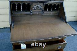 56351 Antique Mahogany Secretary Desk with Bookcase Top